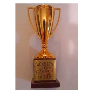 *SOLD* AGC "World's Greatest Father" 3 Inch Plastic Trophy